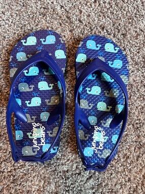 jumping beans Blue Whale Pattern toddler Flip Flops
